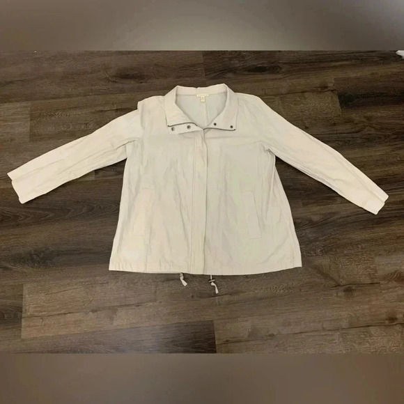 Eileen fisher Organic cotton Jacket light cream | size large - Picture 8 of 13